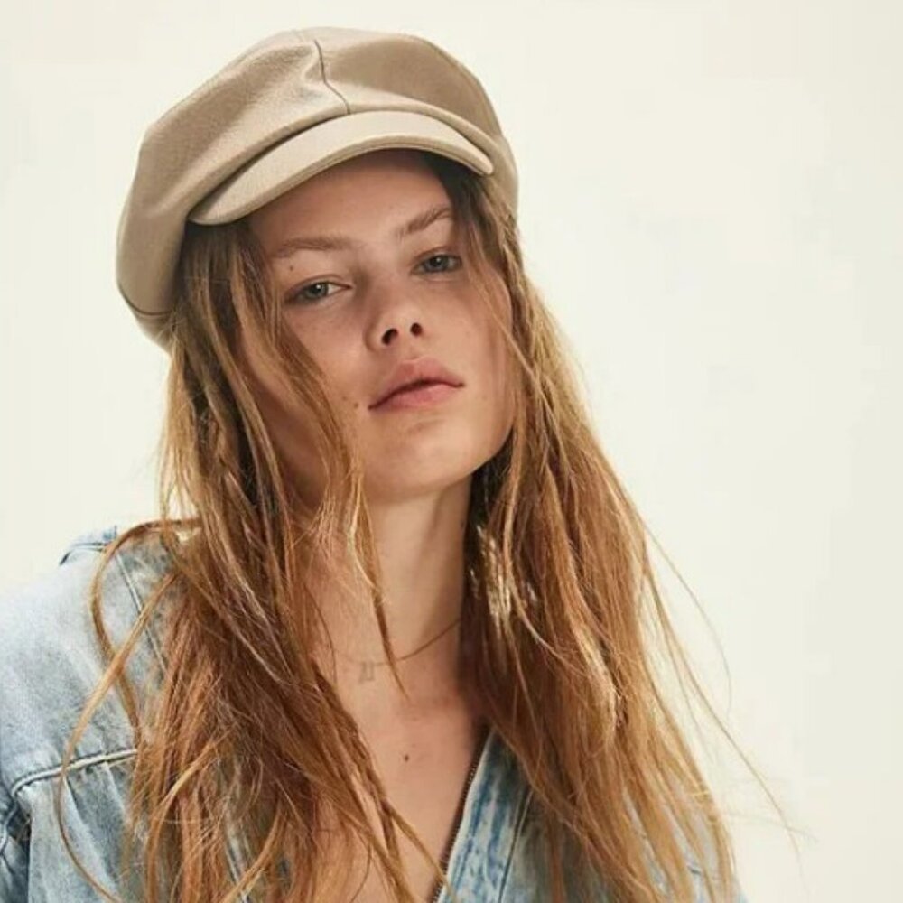 NWT Free People Carrie Distressed Lieutenant Hat